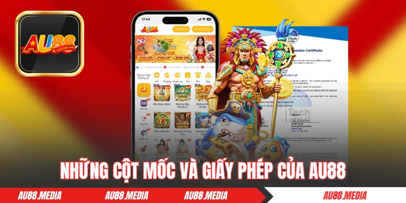 Những cột mốc và giấy phép của AU88